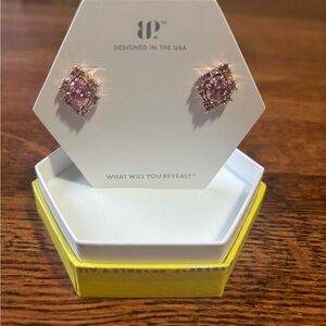 Elegant Pink Stud Earrings